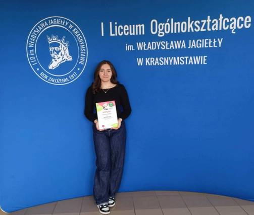 Sukces Gabrieli Żołnacz  w 29. Ogólnopolskim Konkursie Wiedzy Biblijnej 