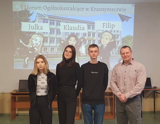 Wirtualna "Eskapada po Krasnymstawie" - nasi humaniści w wojewódzkim etapie Ogólnopolskiego Konkursu “Geniallne Miejsca”!