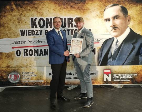 Maciej Cieśliński laureatem X Ogólnopolskiego Konkursu Patriotycznego