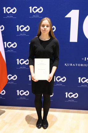 Martyna Mazurkiewicz z klasy IIC uhonorowana Stypendium Prezesa Rady Ministrów!
