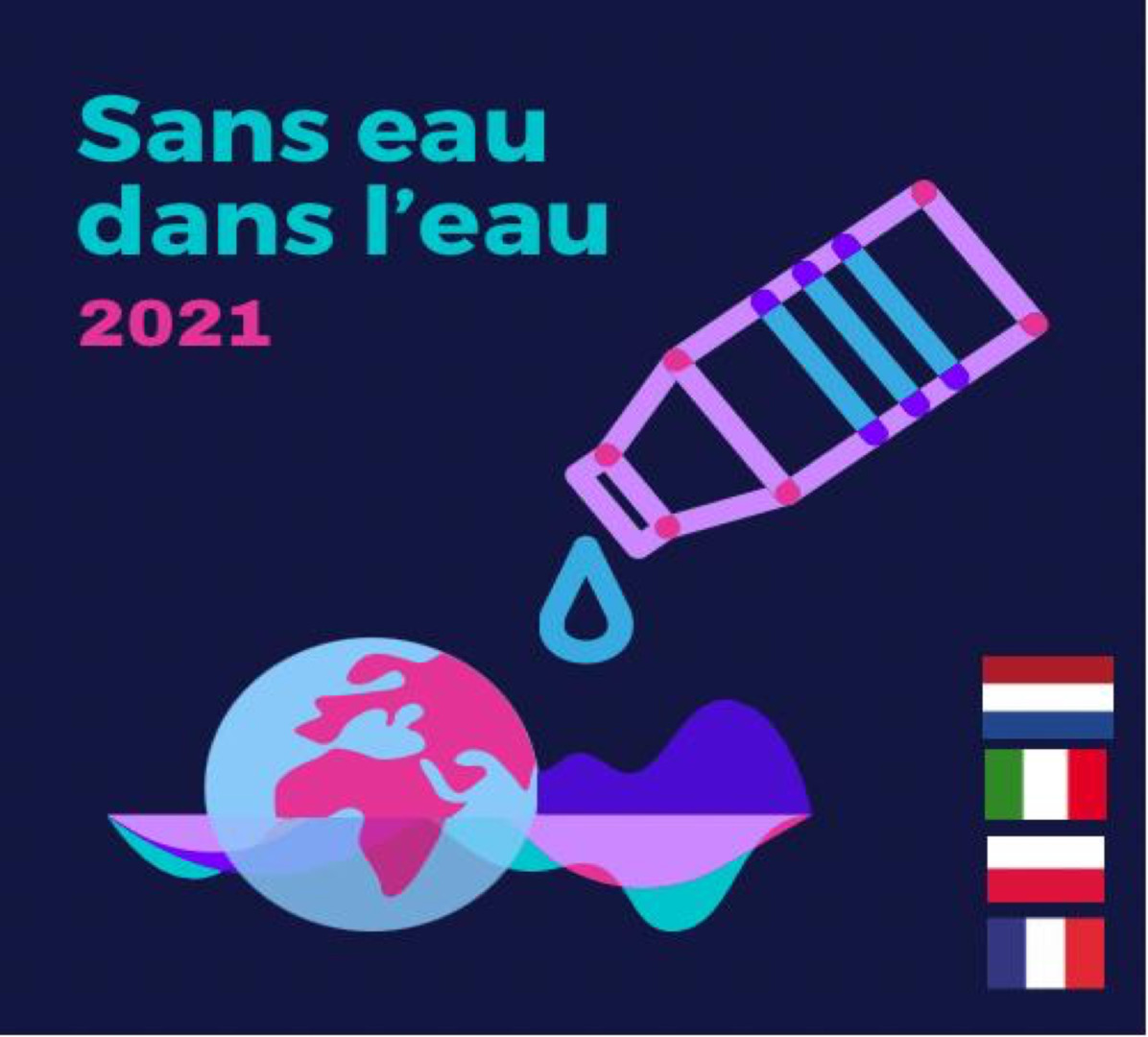 Logo projektu Erasmus+ "Sans eau dans l'eau" wybrane!