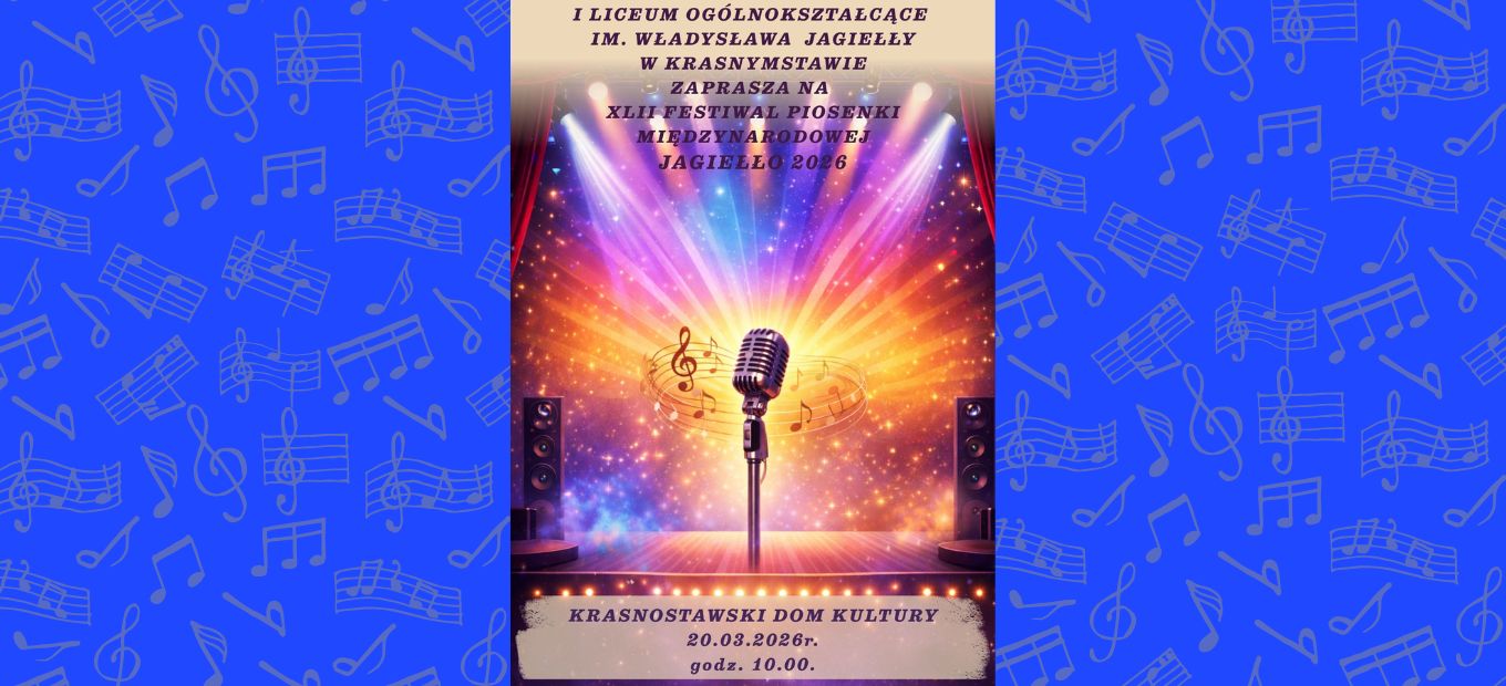 XLII Festiwal Piosenki Międzynarodowej – Jagiełło 2026!  Zapraszamy do udziału!